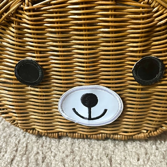 Wicker bear basket purse - Picture 2 of 6